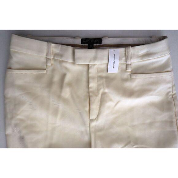 Banana Republic 746688 Women's Sz 10 Cream Lido Wide-Leg Italian Wool Pants - Picture 9 of 14